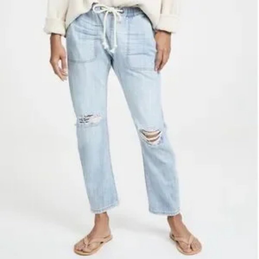 One Teaspoon Light Blue Distressed Jeans